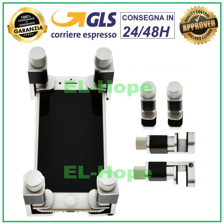 SET OF 4 ADJUSTABLE METAL CLAMP FOR UNIVERSAL DISPLAY FIXING