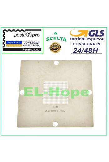 STENCIL MODEL 90X90 FOR XBOX XBOX360 CPU 0.6mm K001 BGA REBALLING REWORK GPU 