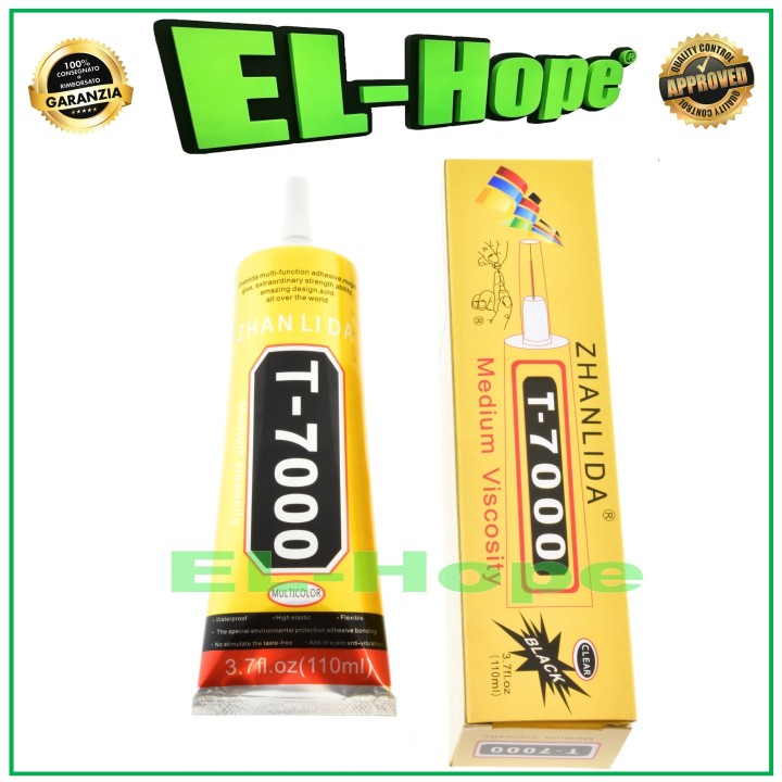 BLACK MULTIPURPOSE ADHESIVE GLUE T-7000 110ML SMARTPHONE TOUCH DISPLAY REPAIR