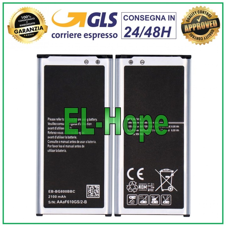 EB-BG800BBC BG800BBE BATTERY FOR SAMSUNG GALAXY S5 MINI SM G800 G800F 2100 mAh