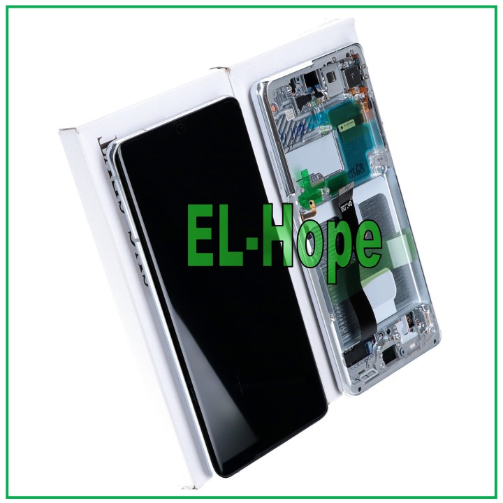 ORIGINAL FRAME LCD DISPLAY SAMSUNG S21 ULTRA SM-G998 TOUCH SILVER GH82-24925B