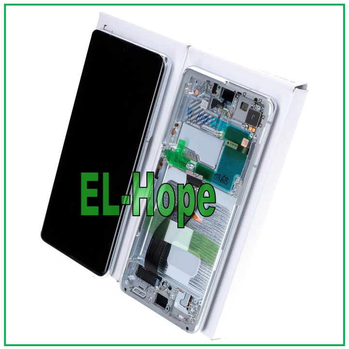 ORIGINAL FRAME LCD DISPLAY SAMSUNG S21 ULTRA SM-G998 TOUCH SILVER GH82-24925B
