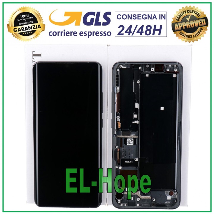 ORIGINAL FRAME LCD DISPLAY XIAOMI Mi NOTE 10 /10 Pro TOUCH SCREEN BLACK TARNISH