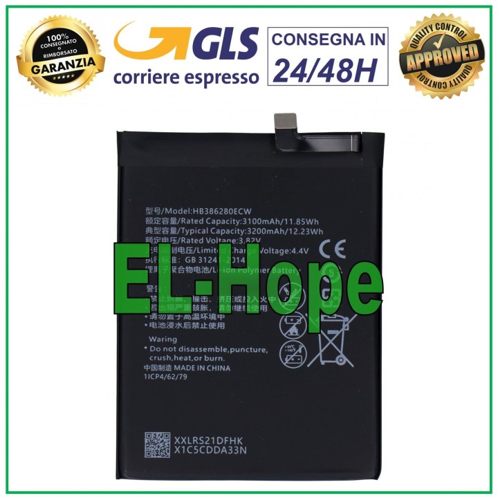 HB386280ECW BATTERY FOR HUAWEI HONOR 9 GLORY STF-L09 AL00 AL10 3200 mAh BATTERY