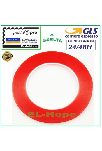 HIGH STRENGTH DOUBLE SIDED TAPE 3mm GLUES TOUCH SCREENS CELL PHONES TABLETS 25 METERS