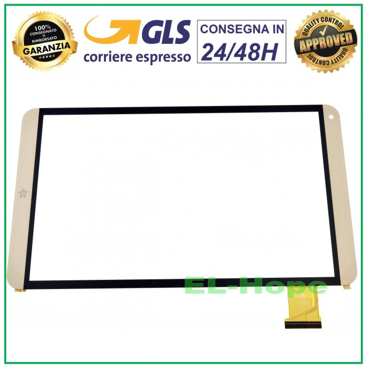 TOUCH SCREEN GLASS MEDIACOM SMARTPAD HX 10 HD M-SP10HXAH ORIGINAL GOLD GOLD