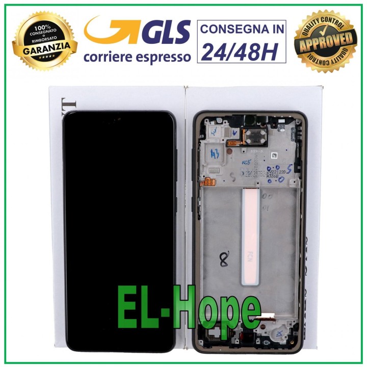 ORIGINAL FRAME DISPLAY SAMSUNG A33 2022 SM-A336F A336B TOUCH BLACK GH82-28143A