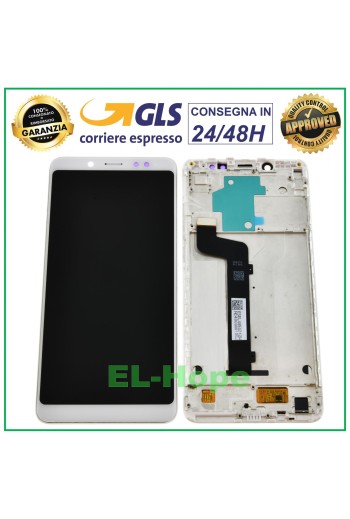 DISPLAY + FRAME LCD FOR XIAOMI REDMI NOTE 5 M1803E7SG TOUCH SCREEN WHITE GLASS
