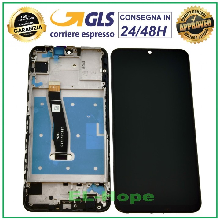 LCD DISPLAY FRAME FOR HUAWEI P SMART PLUS 2019 POT-LX1T TOUCH SCREEN BLACK GLASS