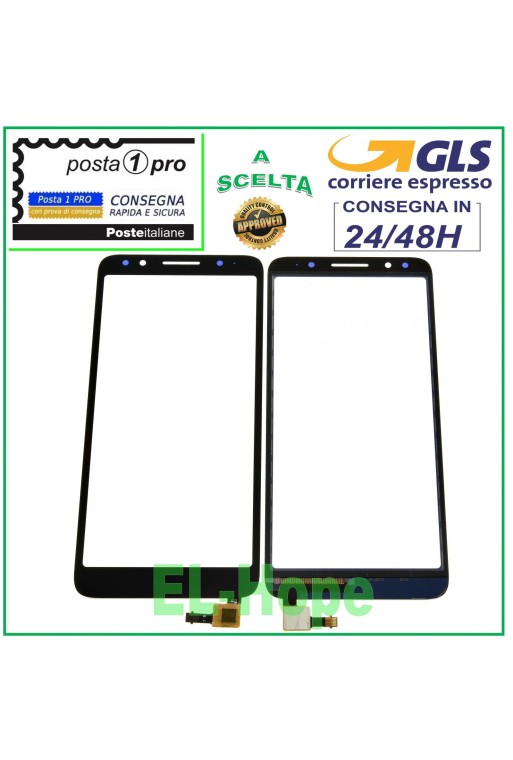 TOUCH SCREEN GLASS ALCATEL 1X OT-5059 OT5059D OT5059X ONE DIGITIZER BLACK GLASS