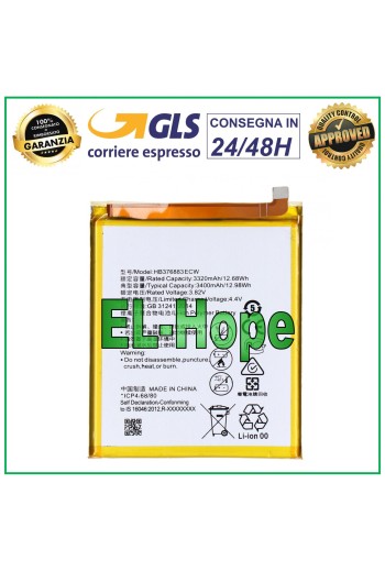 BATTERY HB376883ECW FOR HUAWEI P9 PLUS VIE-L29 L09 3400 mAh 3.82V BATTERY