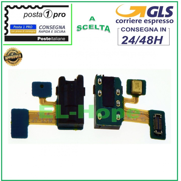 FLAT JACK AUDIO HEADPHONES SAMSUNG GALAXY J3 2017 J330 J330 J5 FLEX CABLE MICROPHONE