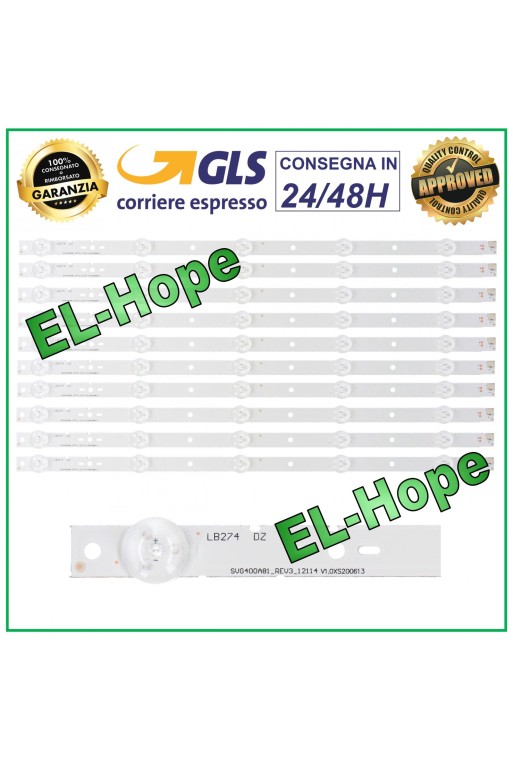 KIT 10 LED TV STRIP BARS 40 SONY SVG400A81-REV3-121114 KDL40R450A KDL40R473A