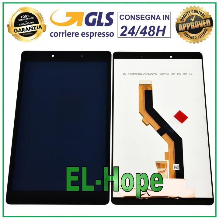 LCD DISPLAY FOR SAMSUNG GALAXY TAB A 8 SM-T290 REV. WIFI TOUCH SCREEN BLACK GLASS