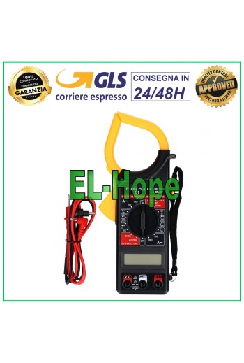CLAMP METER PROFESSIONAL DIGITAL LCD MULTIMETER DT266 PAIR OF PROBES