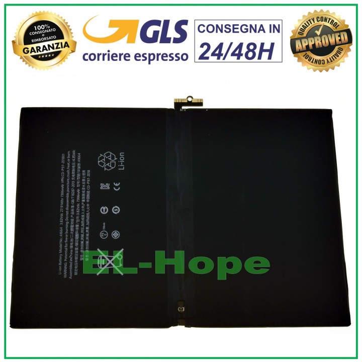 LI-ION BATTERY REPLACEMENT FOR APPLE IPAD PRO 9.7 A1673 A1674 A1675 A1664 7306 mAh