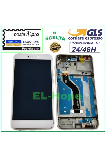 LCD DISPLAY FRAME FOR HUAWEI P8 LITE 2017 PRA-LA1 LX1 LX3 TOUCH SCREEN WHITE