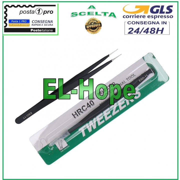 PROFESSIONAL ANTISTATIC ANTIMAGNETIC ELECTRONIC PRECISION TWEEZERS ESD-11