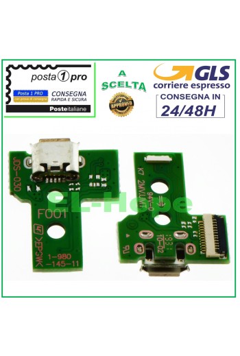 MICRO USB CHARGING CONNECTOR PCB 12 PIN JDS-030 FOR SONY PS4 JOYPAD CONTROLLER