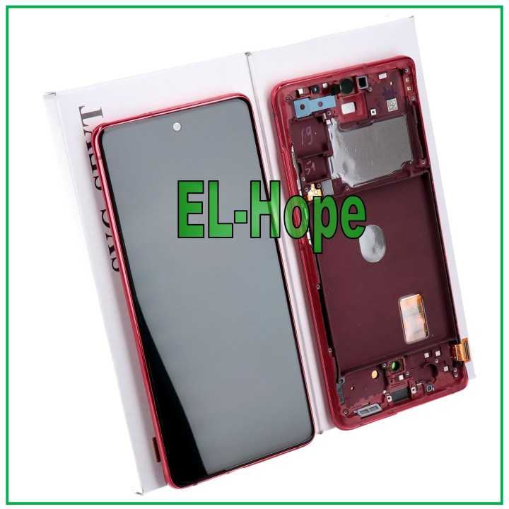 ORIGINAL FRAME DISPLAY SAMSUNG S20 FE SM-G780F TOUCH SCREEN RED GH82-24219E