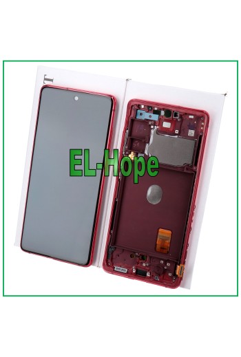 LCD DISPLAY + ORIGINAL FRAME SAMSUNG GALAXY S20 FE SM-G780F TOUCH SCREEN RED