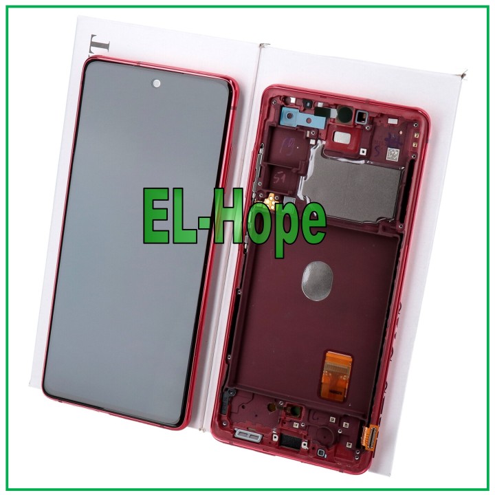 ORIGINAL FRAME DISPLAY SAMSUNG S20 FE SM-G780F TOUCH SCREEN RED GH82-24219E