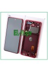 ORIGINAL FRAME DISPLAY SAMSUNG S20 FE SM-G780F TOUCH SCREEN RED GH82-24219E