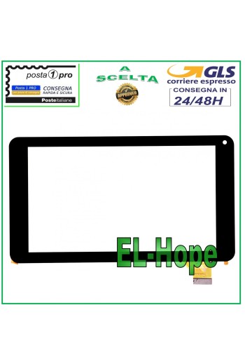 TOUCH SCREEN GLASS MEDIACOM 720GO SMARTPAD M-MP720GO DIGITIZER ORIGINAL BLACK