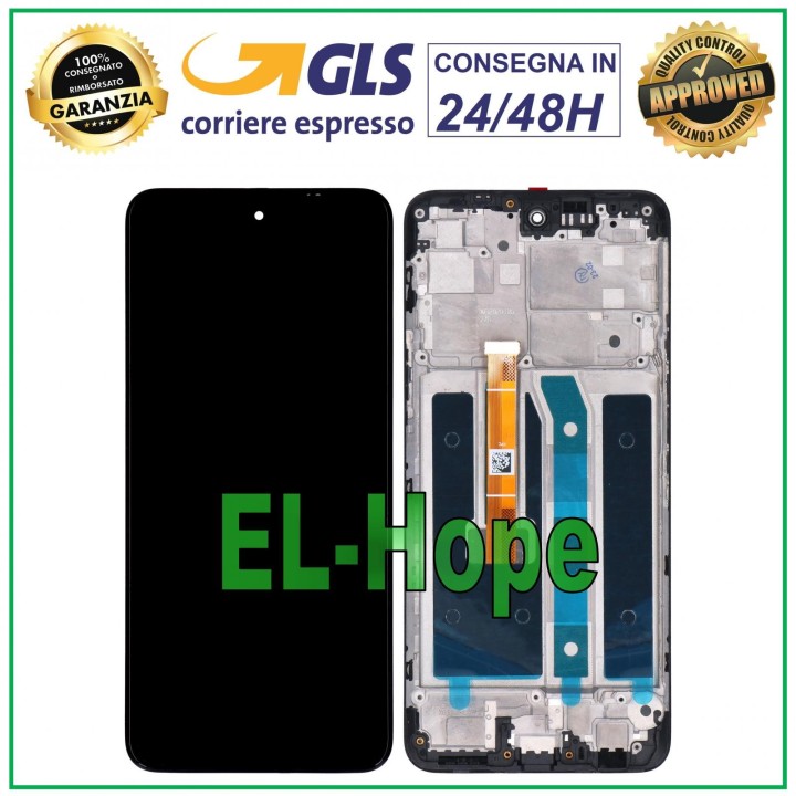 LCD DISPLAY + FRAME FOR LG K52 LMK520EMW LM-K520 LMW TOUCH SCREEN BLACK GLASS