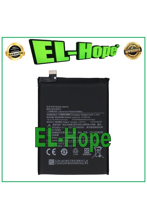 BATTERY BM4W FOR XIAOMI Mi 10T LITE 5G M2007J17G 4820 mAh EQUAL TO ORIGINAL