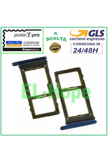 SLOT CART SIM CARD COMPARTMENT + MICRO SD SAMSUNG GALAXY S9+ PLUS SM G965 F BLUE