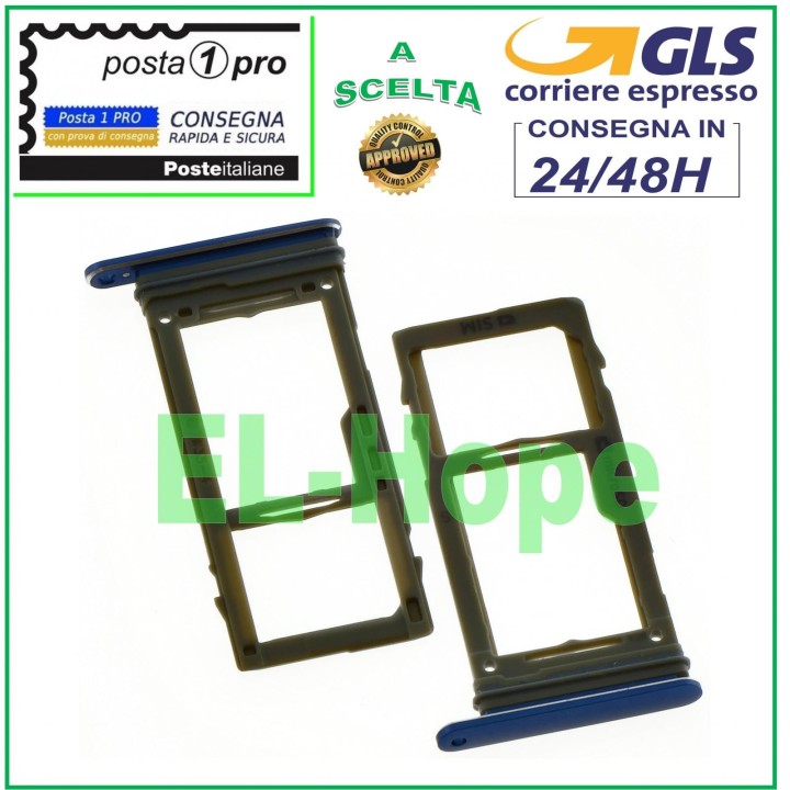 SLOT CART SIM CARD COMPARTMENT + MICRO SD SAMSUNG GALAXY S9+ PLUS SM G965 F BLUE