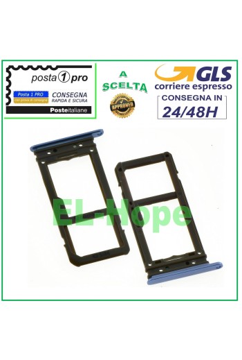 SLOT CART COMPARTMENT CARD + MICRO SIM SD CARD SAMSUNG GALAXY S8 SM G950 F BLUE