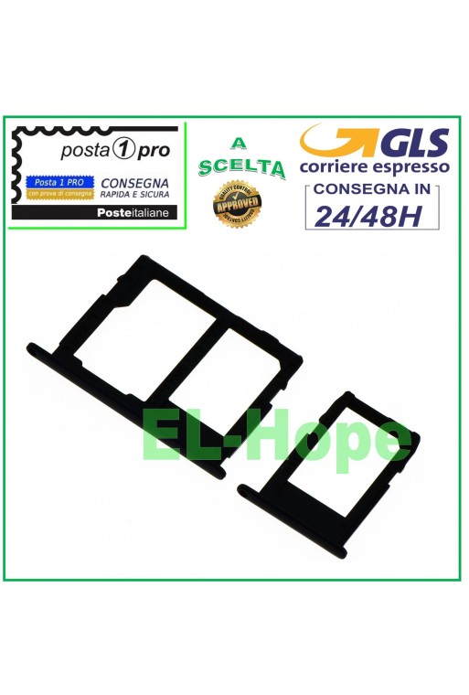 SLOT CART COMPARTMENT HOLDER NANO SIM + MICRO SD SAMSUNG GALAXY J3 2017 SM J330 BLACK