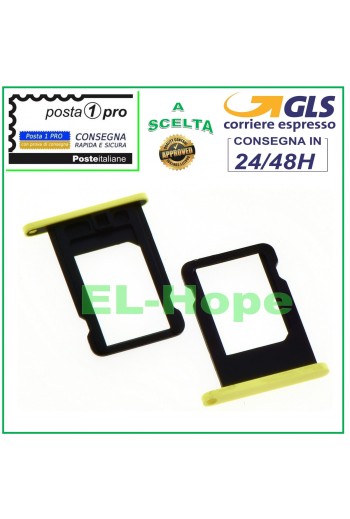 SIM CARD HOLDER SLOT FOR NANO SIM CARD HOLDER FOR APPLE IPHONE 5C YELLOW