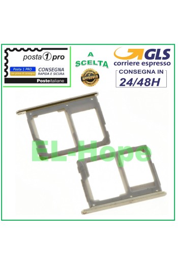 SLOT CARRIAGE COMPARTMENT NANO SIM CARD SD CARD SAMSUNG GALAXY A3 2016 SM A310 F GOLD