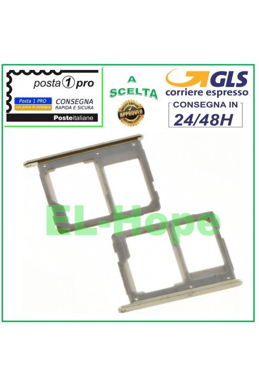 SLOT CARRIAGE COMPARTMENT NANO SIM CARD SD CARD SAMSUNG GALAXY A3 2016 SM A310 F GOLD