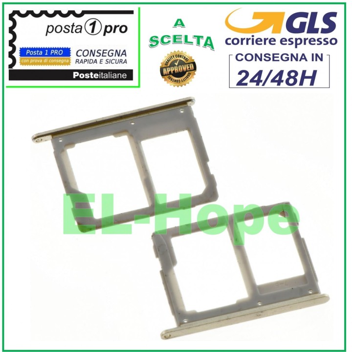 SLOT CARRIAGE COMPARTMENT NANO SIM CARD SD CARD SAMSUNG GALAXY A3 2016 SM A310 F GOLD