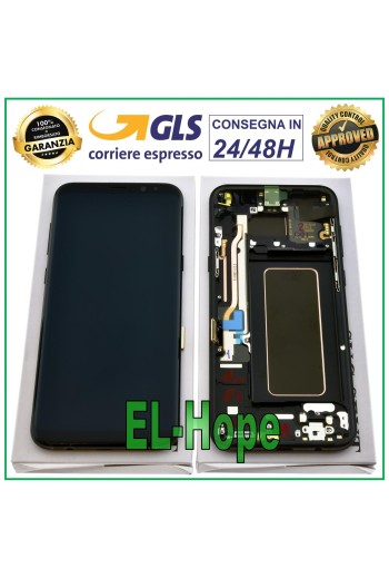 ORIGINAL FRAME LCD DISPLAY SAMSUNG GALAXY S8+ PLUS SM-G955 F TOUCH SCREEN BLACK