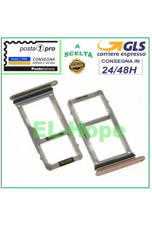SLOT CART COMPARTMENT NANO SIM MICRO SD SAMSUNG GALAXY A3 2017 A320 F PINK