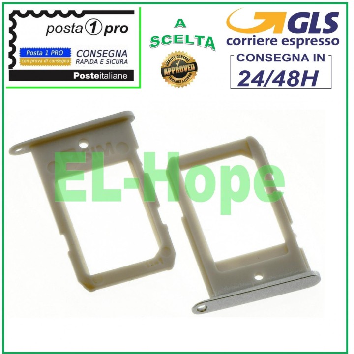 SLOT CARD HOLDER TROLLEY NANO SIM CARD SAMSUNG GALAXY S6 EDGE SM G925 F SILVER