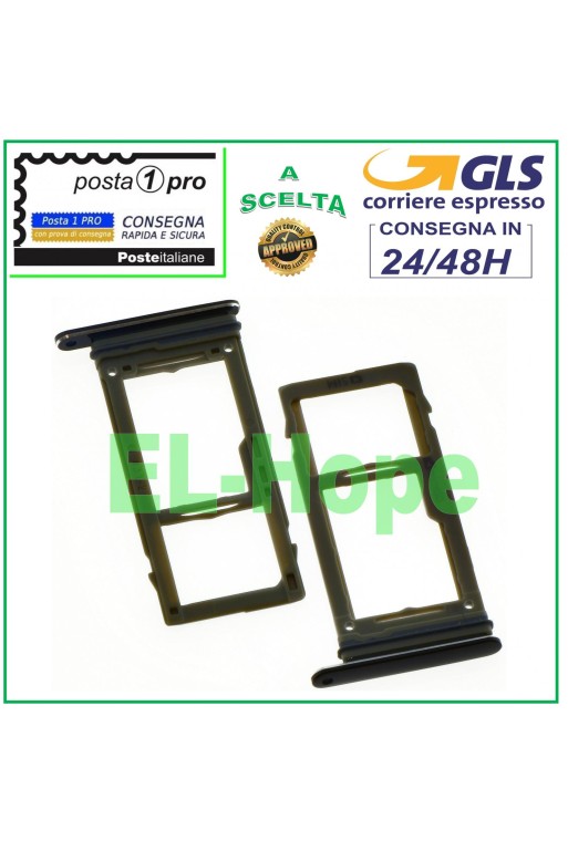 SLOT CART SIM CARD COMPARTMENT + MICRO SD SAMSUNG GALAXY S9+ PLUS SM G965 F BLACK