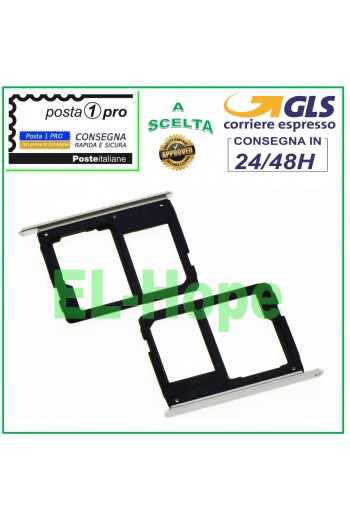 SLOT CARRIAGE COMPARTMENT NANO SIM + SD CARD SAMSUNG GALAXY A7 2016 SM A710 F SILVER