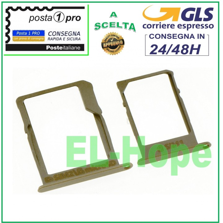 SIM CARD + MICRO SD HOLDER SLOT FOR SAMSUNG GALAXY A5 SM A500 F GOLD