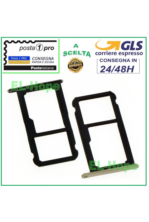 SLOT CART COMPARTMENT NANO SIM MICRO SD HUAWEI P8 LITE 2017 PRA-LX1 GOLD
