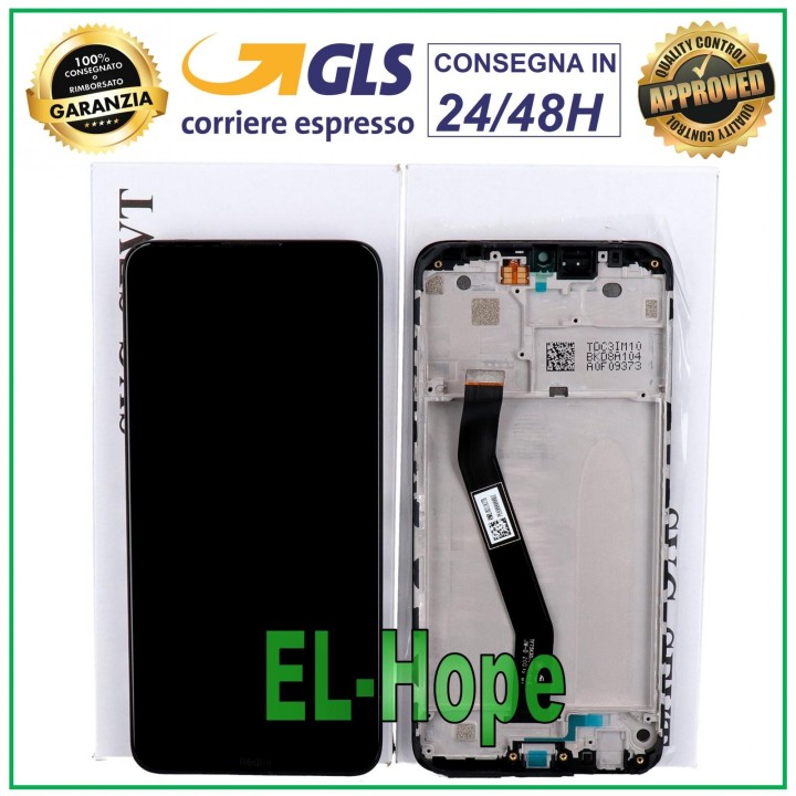 LCD DISPLAY + FRAME ORIGINAL XIAOMI REDMI 8 M1908C3IG TOUCH SCREEN BLACK GLASS