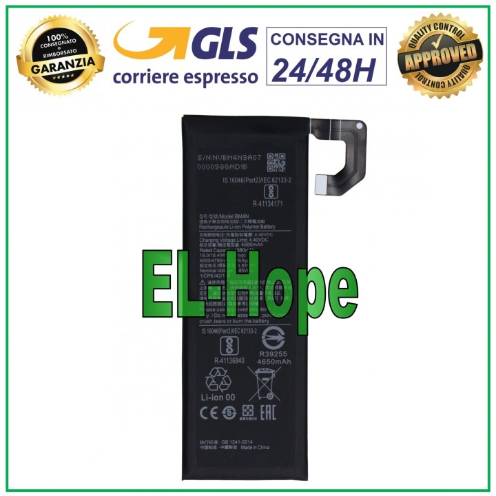 BATTERY BM4N FOR XIAOMI Mi 10 M2001J2G M2001J2I 4680 mAh EQUAL TO ORIGINAL