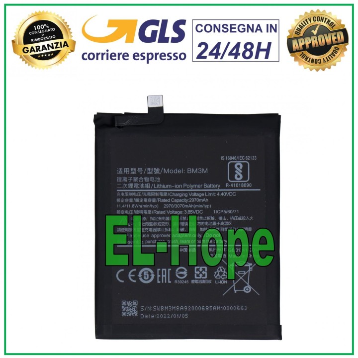 BATTERY BM3M FOR XIAOMI MI 9 SE 9SE M1903F2G 3070 mAh BATTERY EQUAL TO ORIGINAL