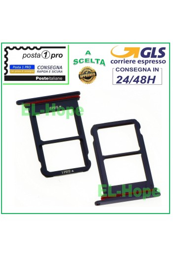 SLOT CART COMPARTMENT NANO DUAL SIM CARD FOR HUAWEI MATE 10 PRO BLA-L09 L29 BLACK