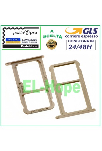 SLOT CART COMPARTMENT NANO SIM CARD MICRO SD HUAWEI MATE 9 MHA-L29 L09 GOLD GOLD